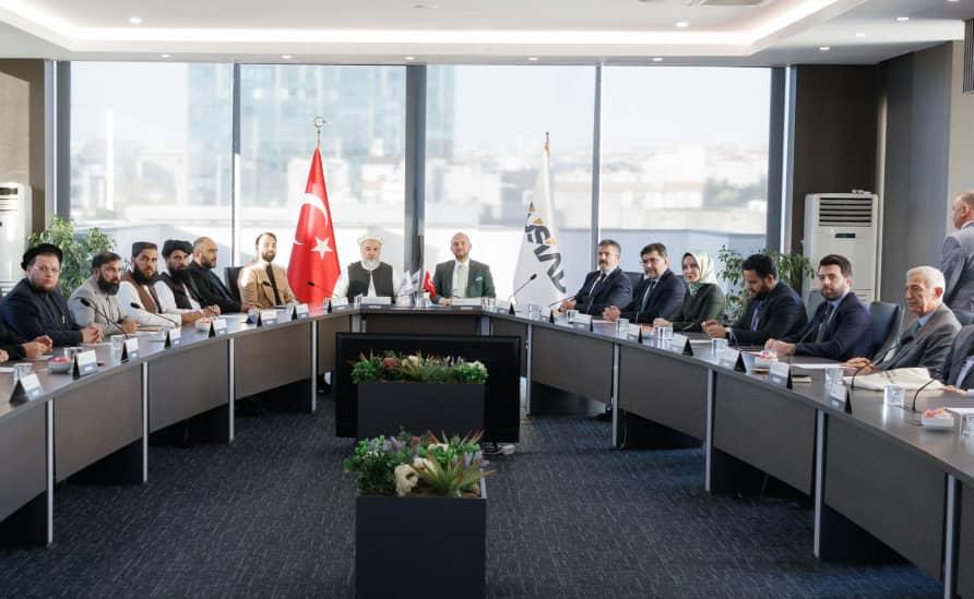 ملاقات وزیر صنعت و تجارت امارت اسلامی افغانستان با رئیس و اعضای انجمن صنعت‌کاران و تجار مستقل ترکیه (موسیاد)